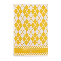 Argyle Dish Towels - Yellow - Set Of 3