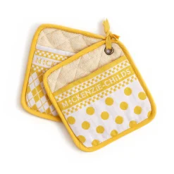 Argyle Potholders - Yellow - Set Of 2