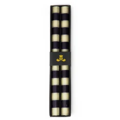 Bands Dinner Candles - Navy - Set Of 2