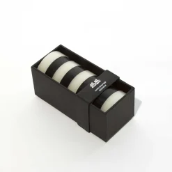 Bands Pillar Candle - 6" - Black & Ivory