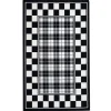 Black & White Tartan Rug - 3' X 4'11"