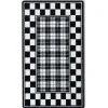 Black & White Tartan Rug - 2'3" X 3'9"