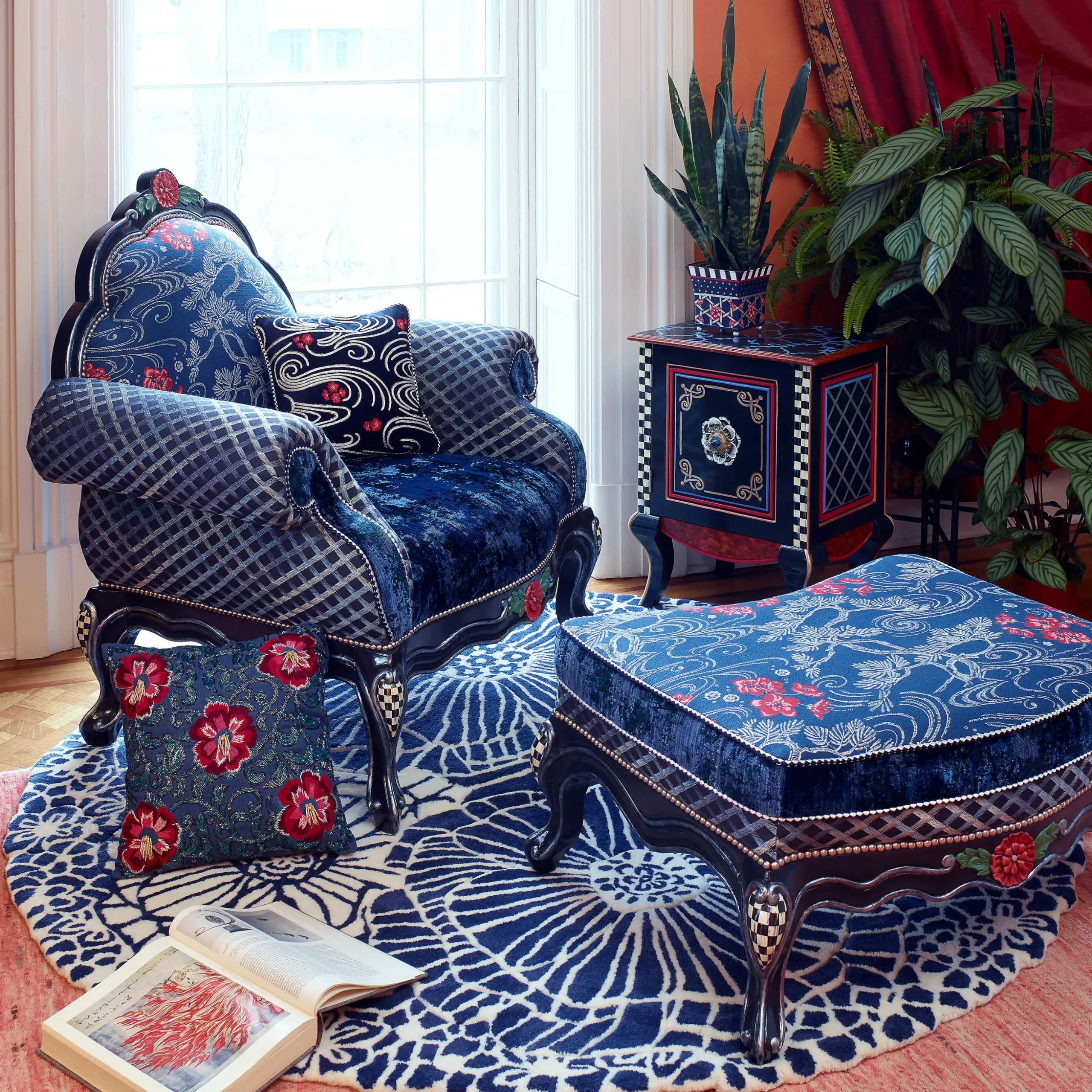 Bluetopia Ottoman