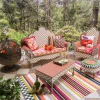Breezy Poppy Outdoor Loveseat