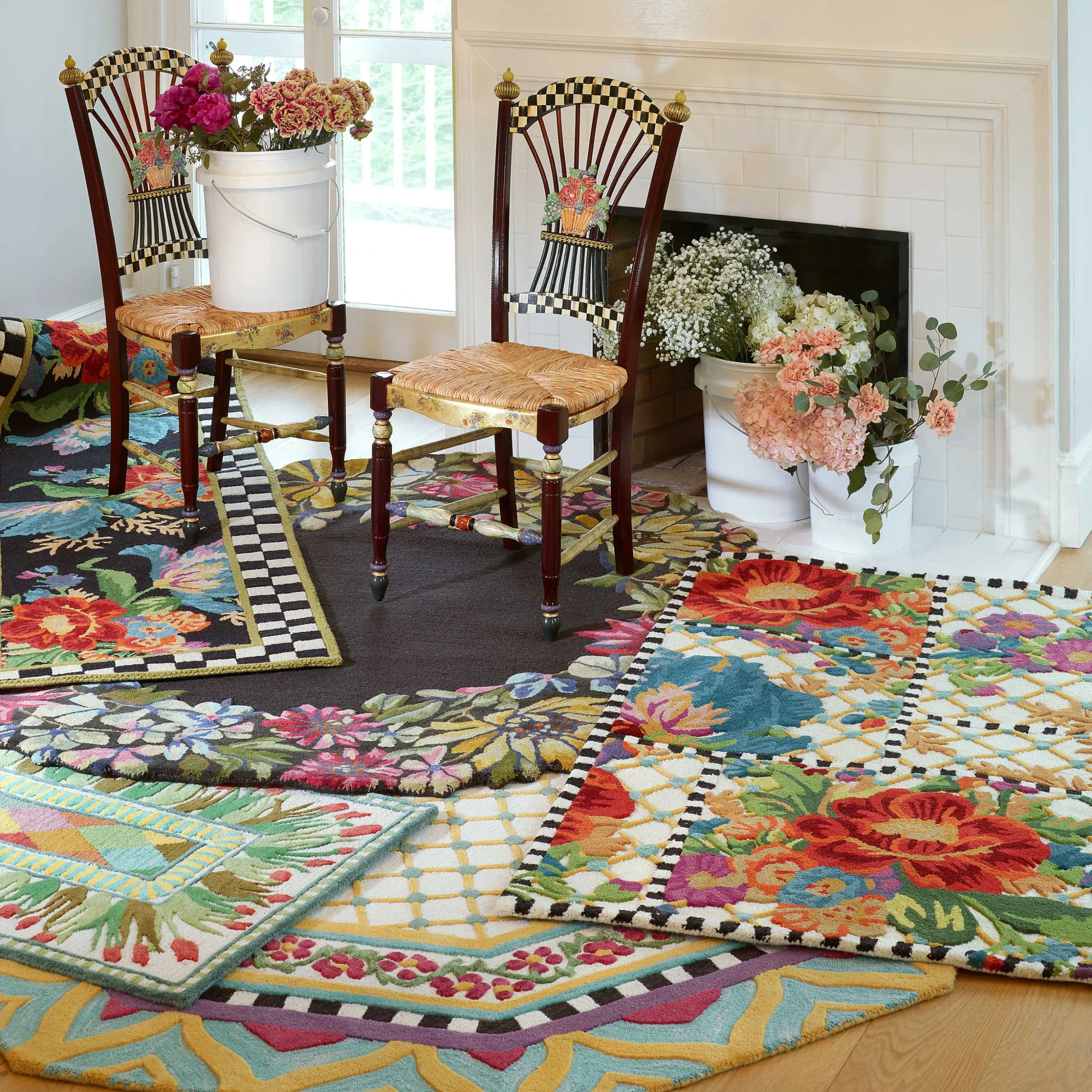 Butterfly Garden Rug - 6' Round