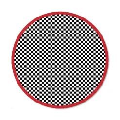 Check It Out Rug - 6' Round - Red