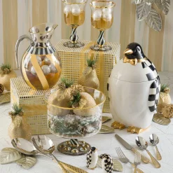 Check Salad Serving Set - Gold