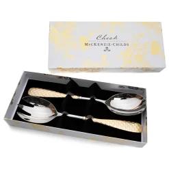 Check Salad Serving Set - Gold