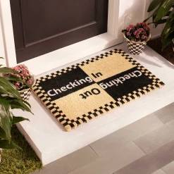 Checking In Checking Out Entrance Mat