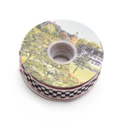 Courtly Check 1" Ribbon - Pink