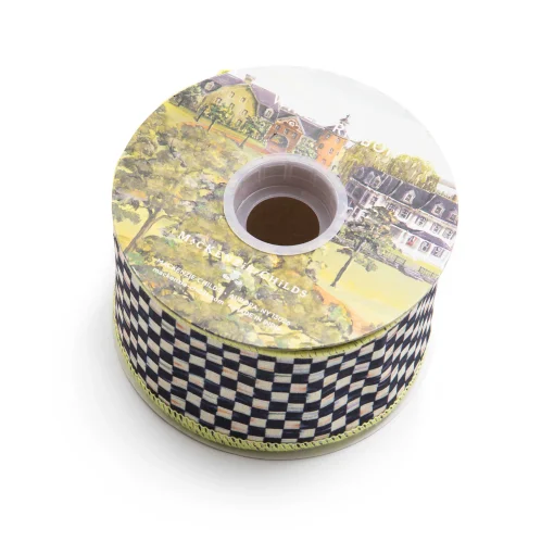 Courtly Check 2.5" Ribbon - Spring Green