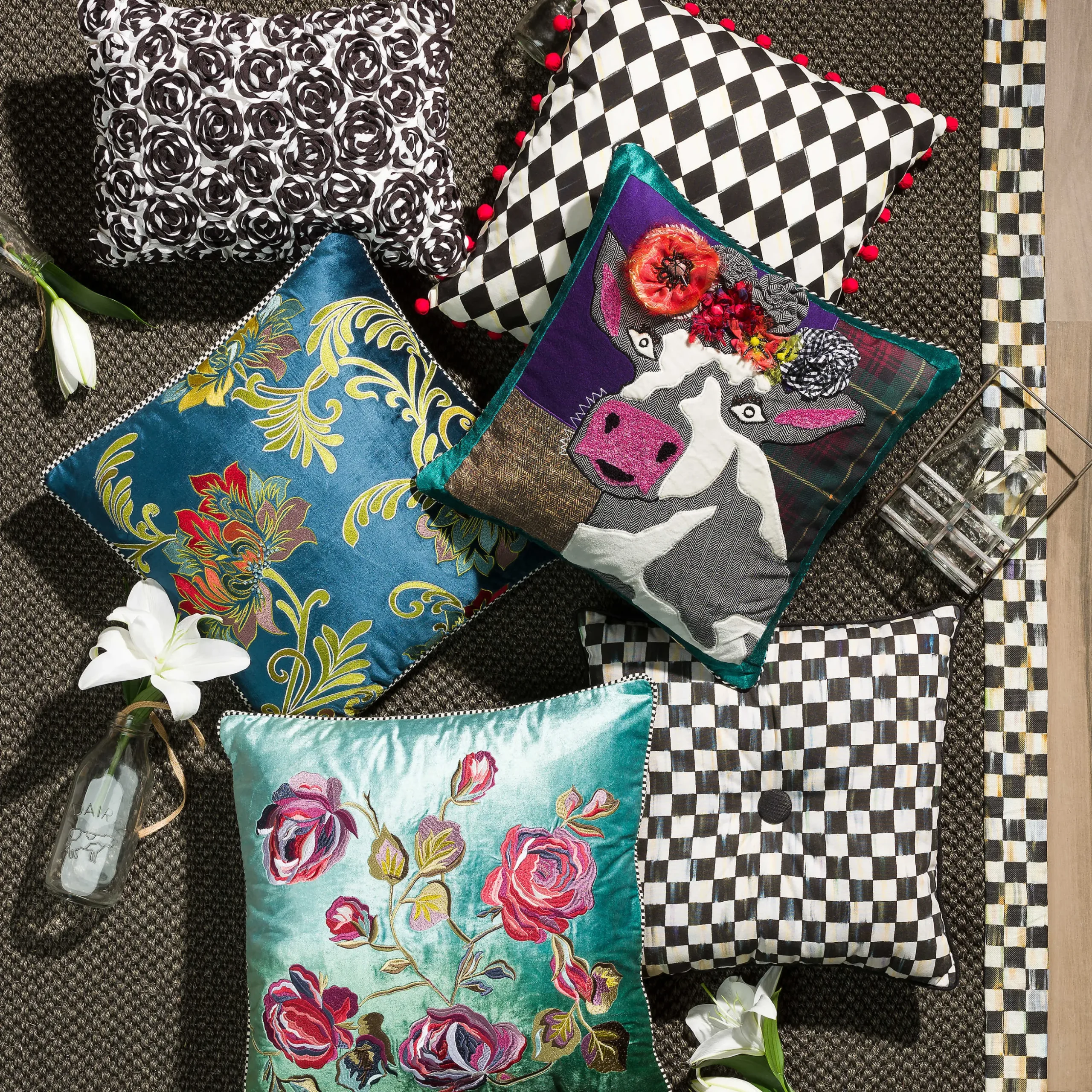 Courtly Check Black Sisal Rug - 3' X 5'