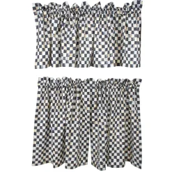 Courtly Check Cafe Curtains - Set Of 2