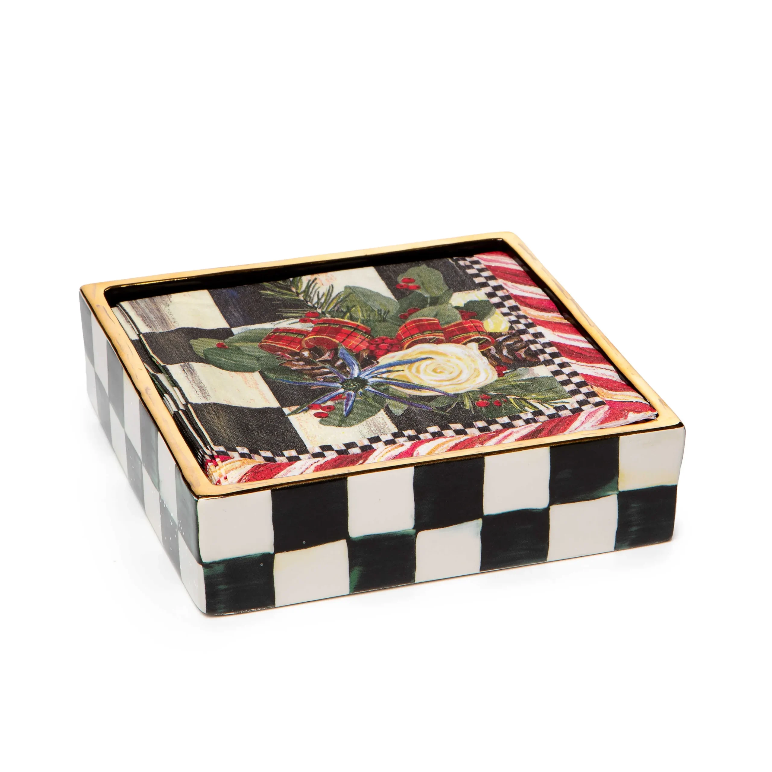 Courtly Check Cocktail Napkin Holder