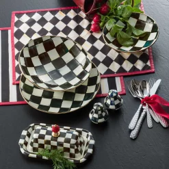 Courtly Check Enamel Butter Box