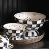 Courtly Check Enamel Colander - Small