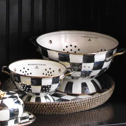 Courtly Check Enamel Colander - Small