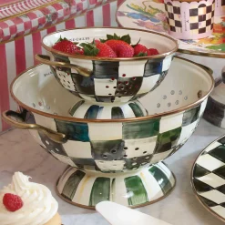 Courtly Check Enamel Colander - Small