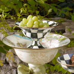 Courtly Check Enamel Compote - Small