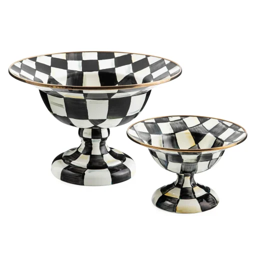 Courtly Check Enamel Compote - Large