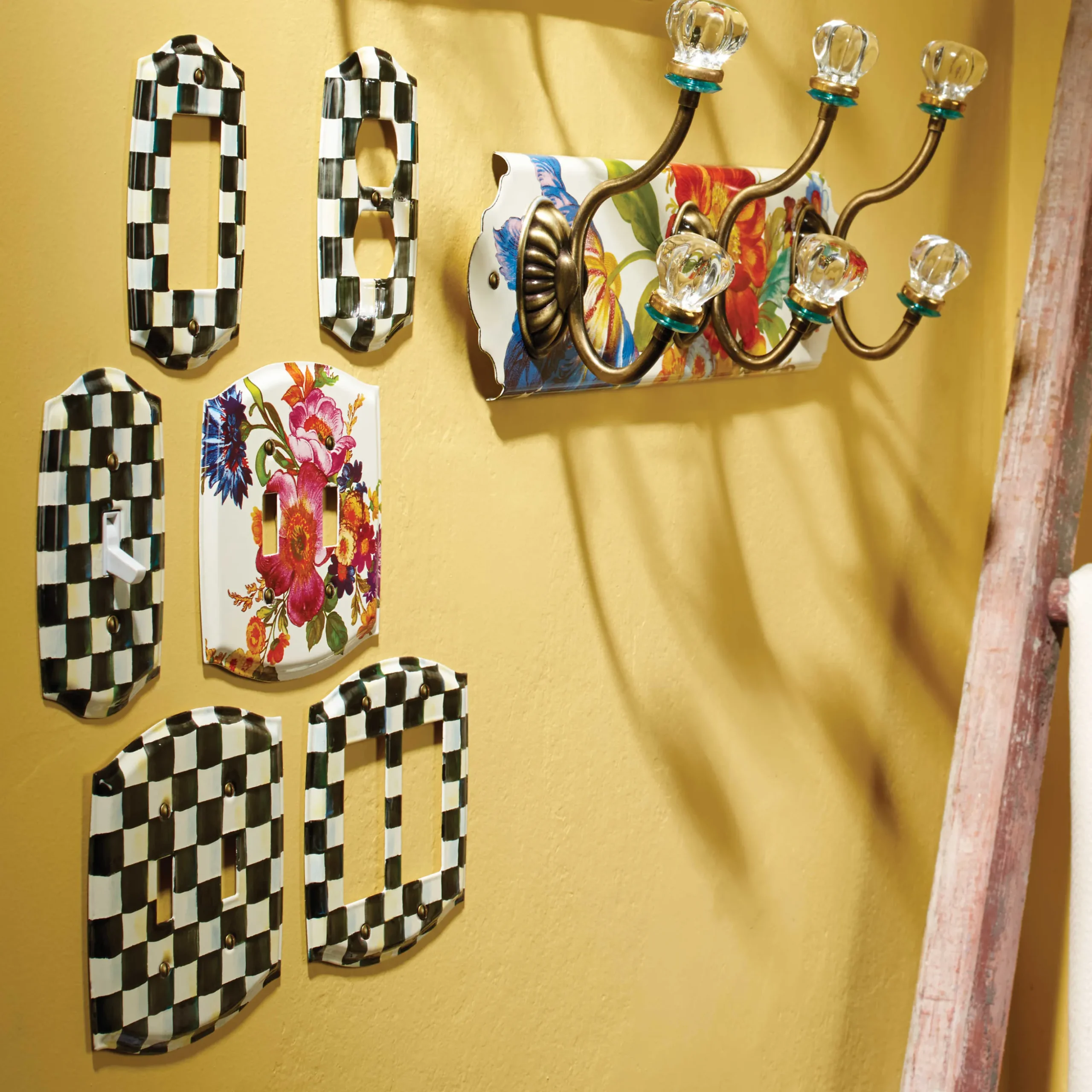 Courtly Check Enamel Double Outlet Cover