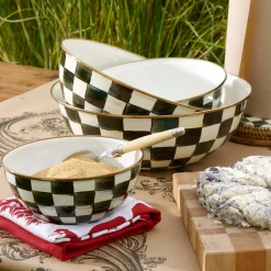 Courtly Check Enamel Everyday Bowl - Medium