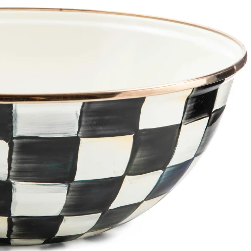 Courtly Check Enamel Everyday Bowl - Medium