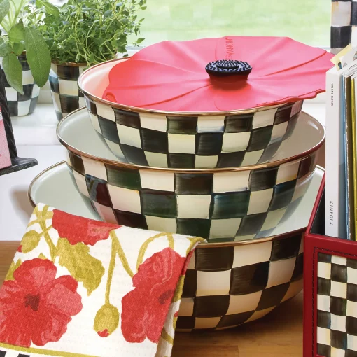 Courtly Check Enamel Everyday Bowl - Medium