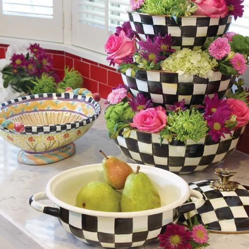 Courtly Check Enamel Everyday Bowl - Medium