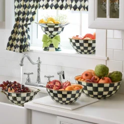 Courtly Check Enamel Everyday Bowl - Medium