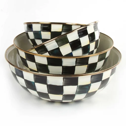Courtly Check Enamel Everyday Bowl - Small