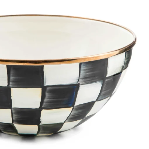 Courtly Check Enamel Everyday Bowl - Small