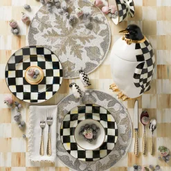 Courtly Check Enamel Ice Cream Dish