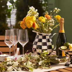 Courtly Check Enamel Pitcher