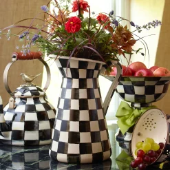 Courtly Check Enamel Practical Pitcher - Large