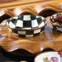 Courtly Check Enamel Relish Dish