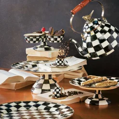 Courtly Check Enamel Serving Platter