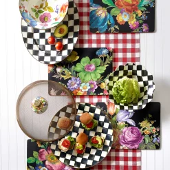 Courtly Check Enamel Serving Platter