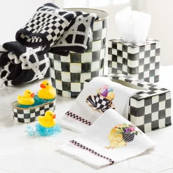 Courtly Check Enamel Standard Tissue Box Cover