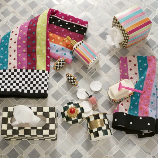 Courtly Check Enamel Standard Tissue Box Cover