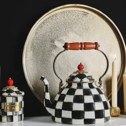 Courtly Check Enamel Tea Kettle - 3 Quart