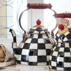 Courtly Check Enamel Tea Kettle - 3 Quart