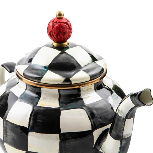 Courtly Check Enamel Teapot - 4 Cup