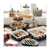 Courtly Check Enamel Three Tier Sweet Stand