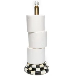 Courtly Check Enamel Toilet Tissue Storage