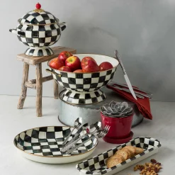 Courtly Check Enamel Tureen