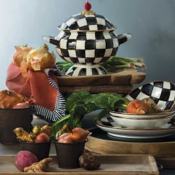 Courtly Check Enamel Tureen