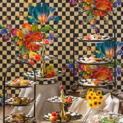 Courtly Check Enamel Two Tier Sweet Stand