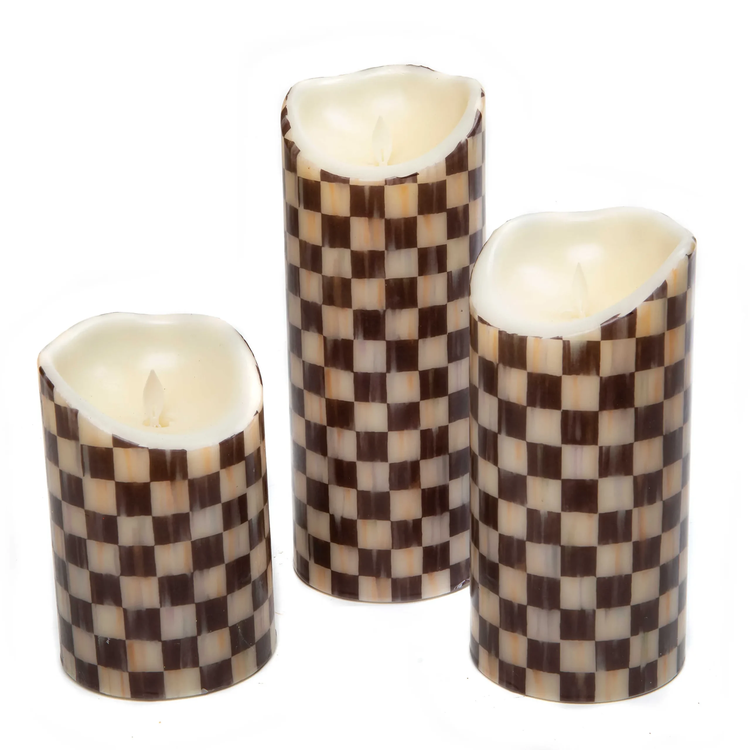 Courtly Check Flicker 8" Pillar Candle