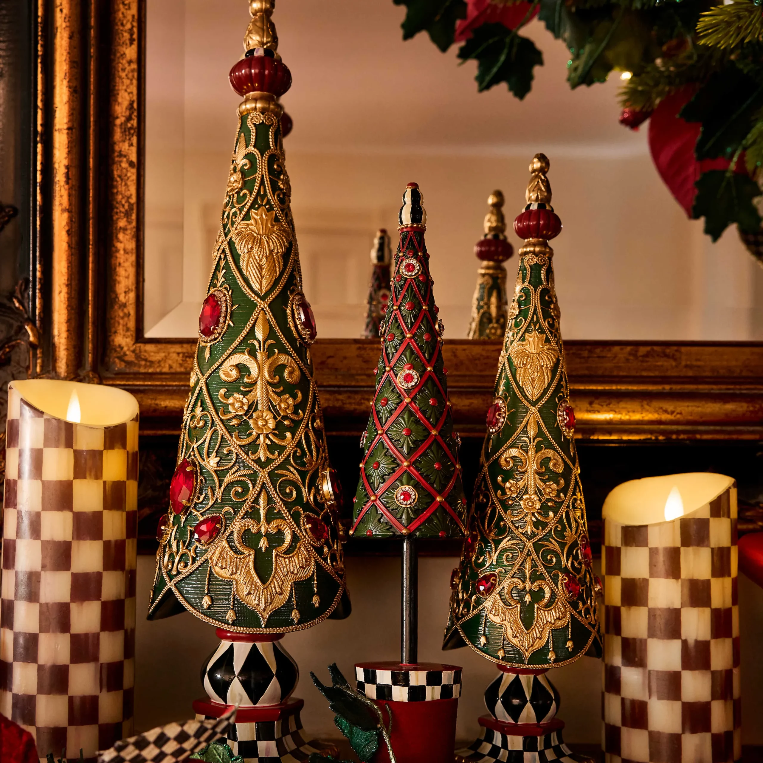 Courtly Check Flicker 9" Pillar Candle